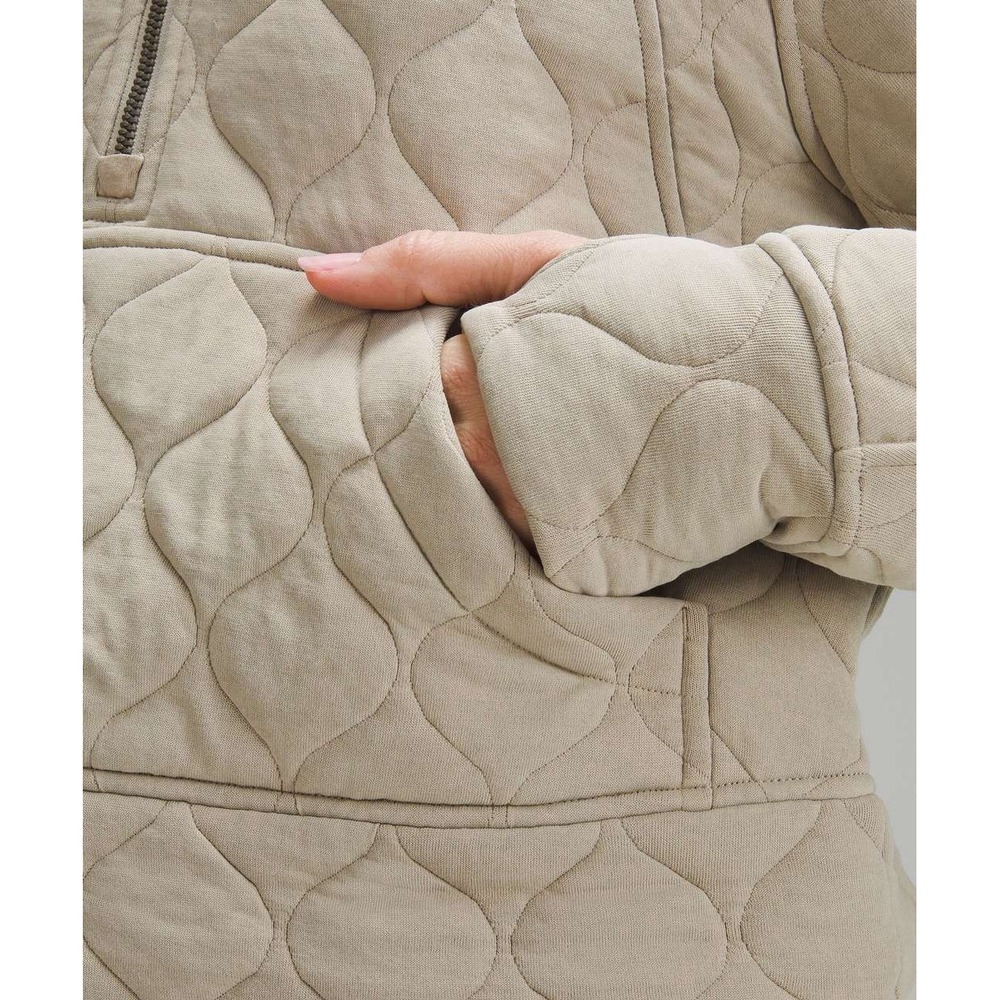 $148 NWT Lululemon Scuba Oversized Quilted Half Zip Jacket Sweatshirt Logo XS/S - Picture 4 of 7